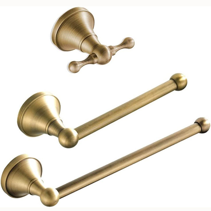 Antique Brass Hook - Badkameraccessoires Antiek messing wandgemonteerde toiletrolhouder Handdoekring