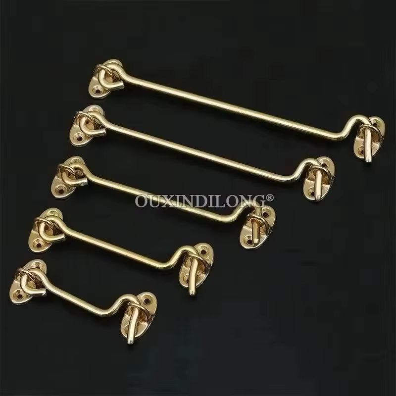 Antique Brass Hook - Retro 8-delige massief messing antieke haak-en-oog
