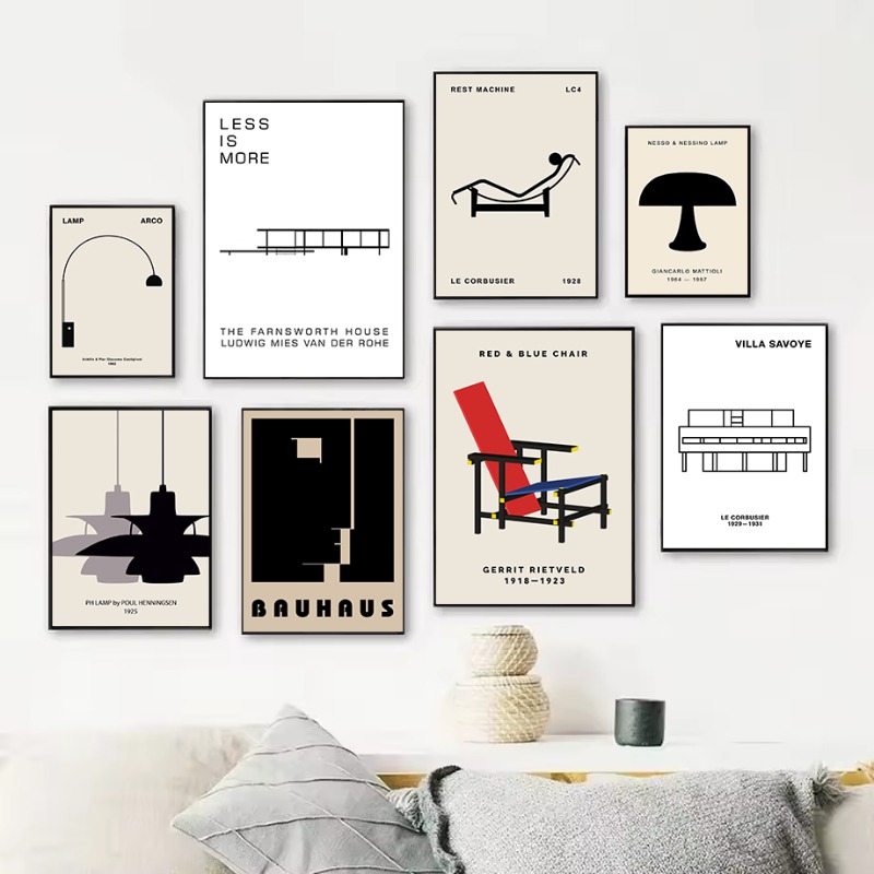 Interior Design Usa - Klassieke Farnsworth House Bauhaus Design abstracte