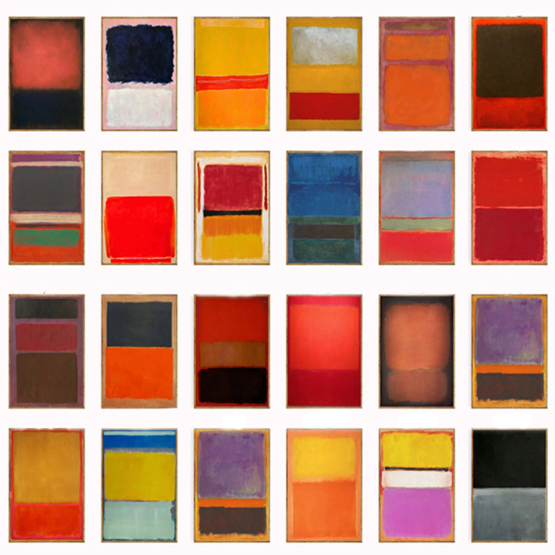 Interior Design Usa - Wanddecoratie, Mark Rothko Postersets, Rothko Print,