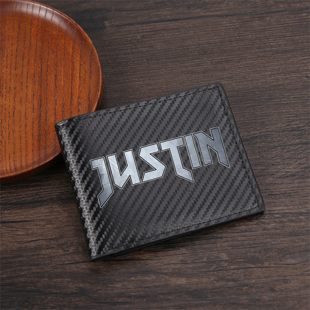 Metalen stijl naam Justin logo - Interior Design Name Card recensie en prijs